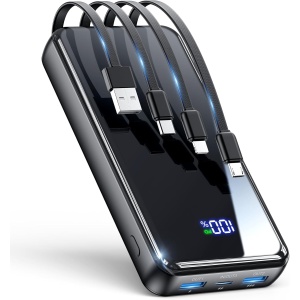 Portable Charger, 50000mAh Power Bank, 5V3.1A Fast Charging USB C Power Bank, 4 Output & 2 Input External Battery Pack with Flashlight LED Display Phone Charger for iPhone, Android etc
